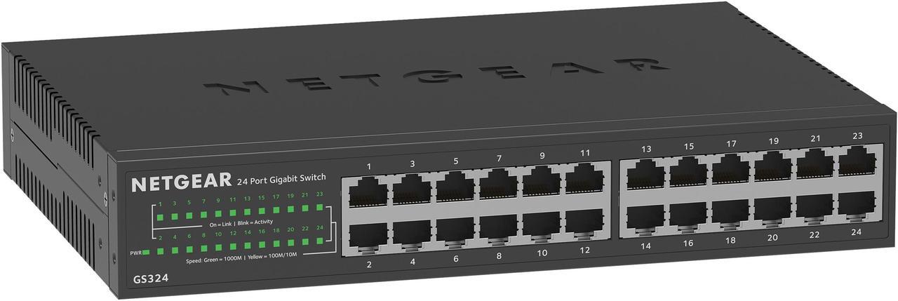 NETGEAR 24-Port Gigabit Ethernet Unmanaged Switch | GS324v2