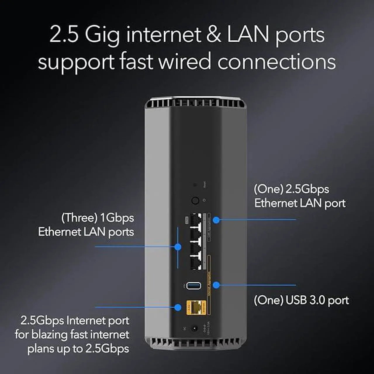 Alt view image 4 of 7 - Nighthawk WiFi 7 Router RS500, 12Gbps (RS500-100NAS)