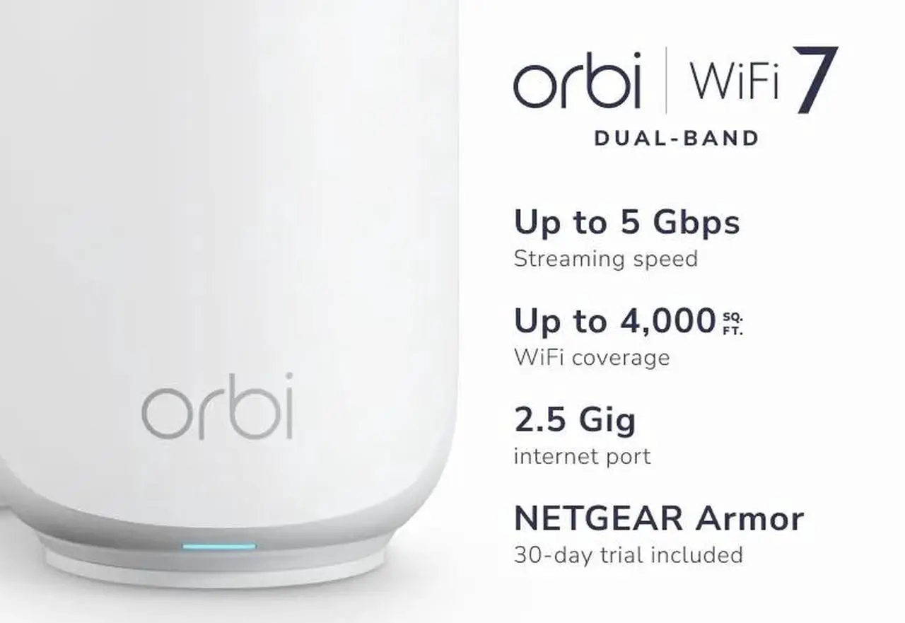 Netgear Orbi 370 Series Dual-Band WiFi 7 Mesh System - Thumbnail 4