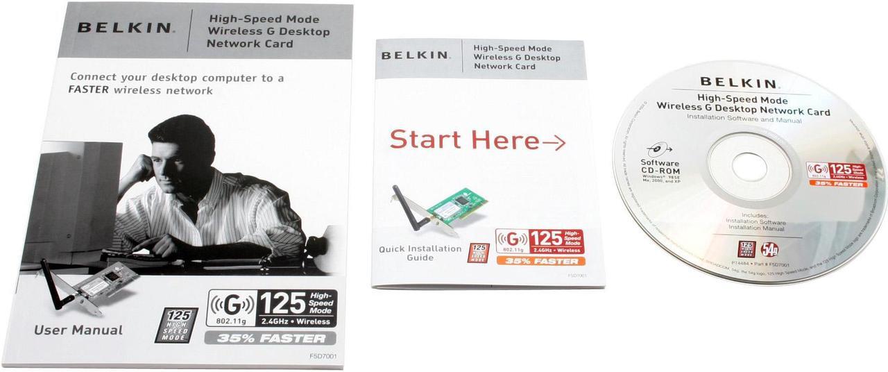 Alt view image 5 of 7 - BELKIN F5D7001 Wireless G Plus Network Card IEEE 802.11b/g PCI Up to 125Mbps Wireless Data Rates