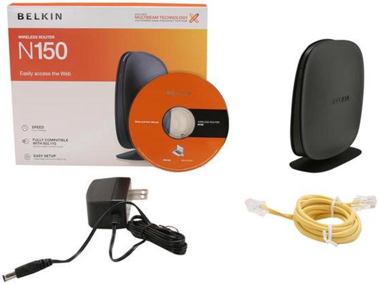 Alt view image 4 of 4 - Belkin F9K1001 N150 Wireless/WiFi N Router