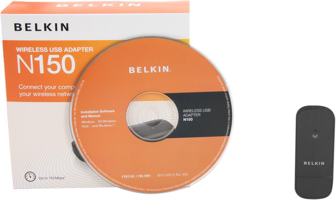 Alt view image 5 of 5 - BELKIN F9L1001 N150 Wireless Adapter IEEE 802.11b/g/n USB 2.0 Up to 150Mbps Wireless Data Rates