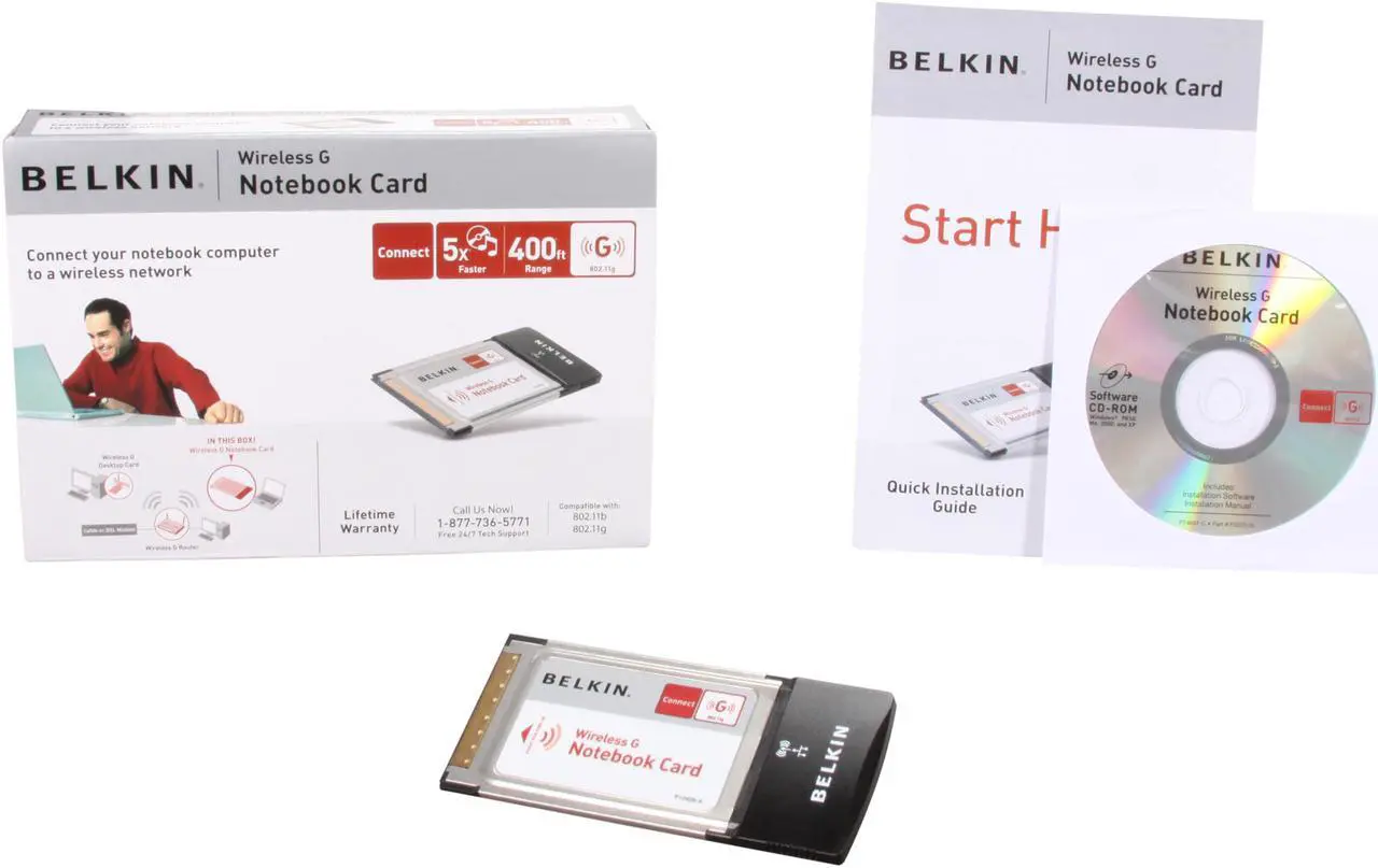 Alt view image 4 of 4 - BELKIN F5D7010 Wireless G Notebook Card