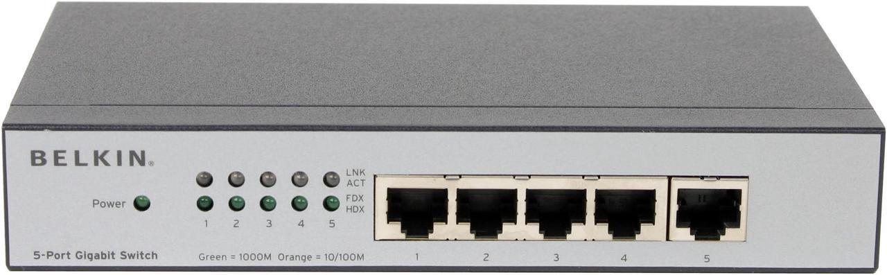 Alt view image 2 of 5 - BELKIN F5D5141-5 5-Port Gigabit Switch