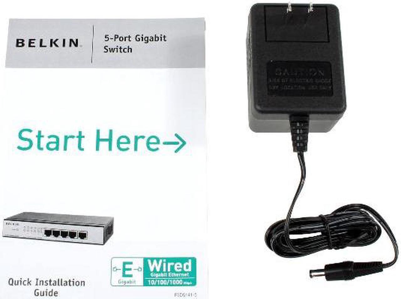 Alt view image 4 of 5 - BELKIN F5D5141-5 5-Port Gigabit Switch