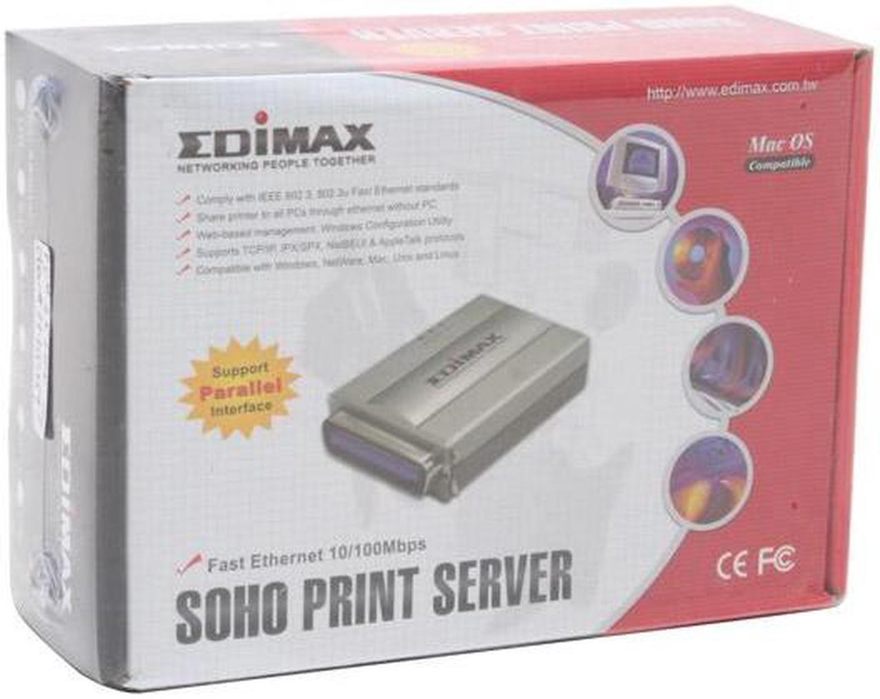 Alt view image 5 of 5 - EDIMAX PS-1206P Parallel Printer Server RJ45 LPT