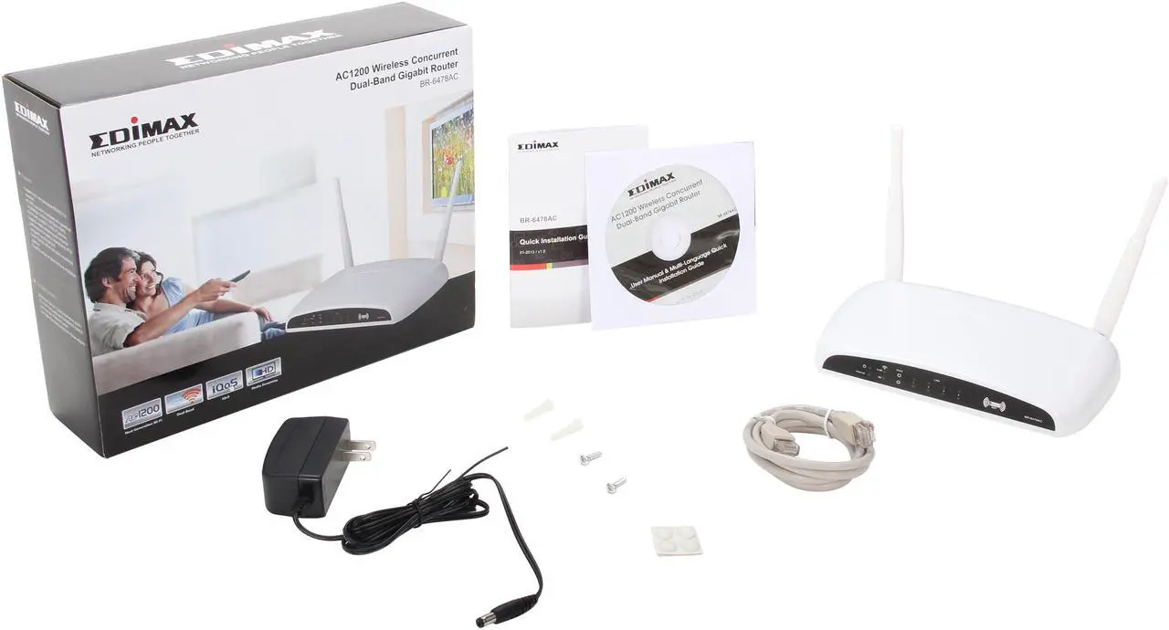 Alt view image 5 of 4 - Edimax BR-6478AC Dual-Band AC1200 Router/Extender/AP, 3-in-1 Smart Device, Provides iQ-Setup for Easy Installation via Smartphone/Tablet