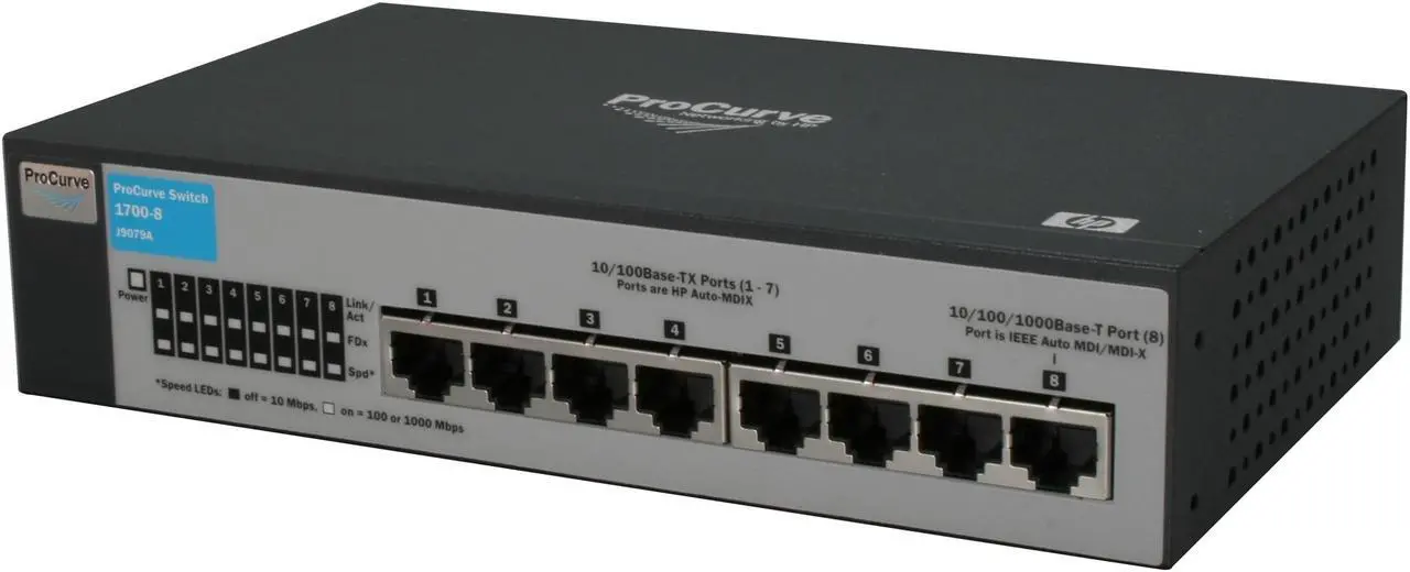 Main image of HP J9079A Managed ProCurve 1700-8 Switch