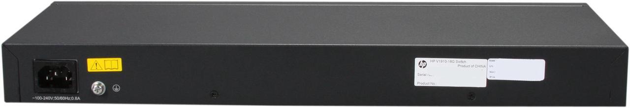 Alt view image 4 of 5 - HP JE005A#ABA Managed V1910-16G Ethernet Switch