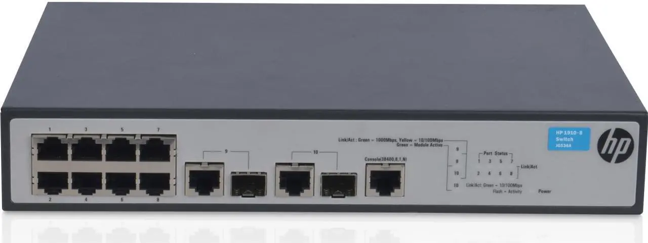 HP 1910-8 Fixed 8 Port Web Managed Fast Ethernet Switch - Newegg.com