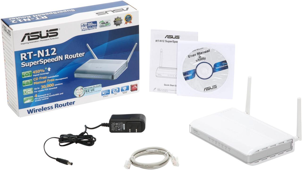 Alt view image 5 of 5 - ASUS RT-N12 Wireless Broadband Router SuperSpeedN 802.11b/g/n up to 300Mbps/ Open Source DD-WRT Support