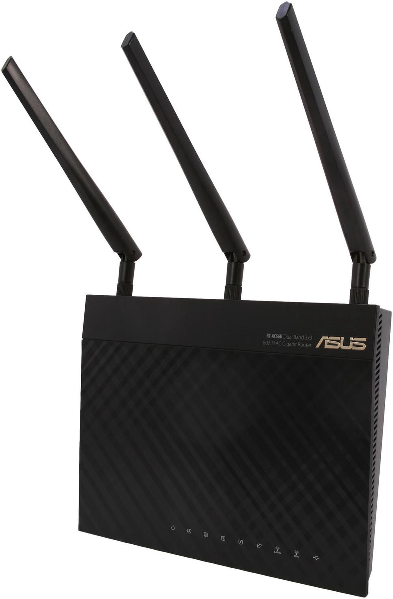 Alt view image 3 of 7 - ASUS RT-AC66U Dual-Band Wireless-AC1750 Gigabit Router IEEE 802.11ac, IEEE 802.11a/b/g/n, IEEE 802.3/3u/3ab