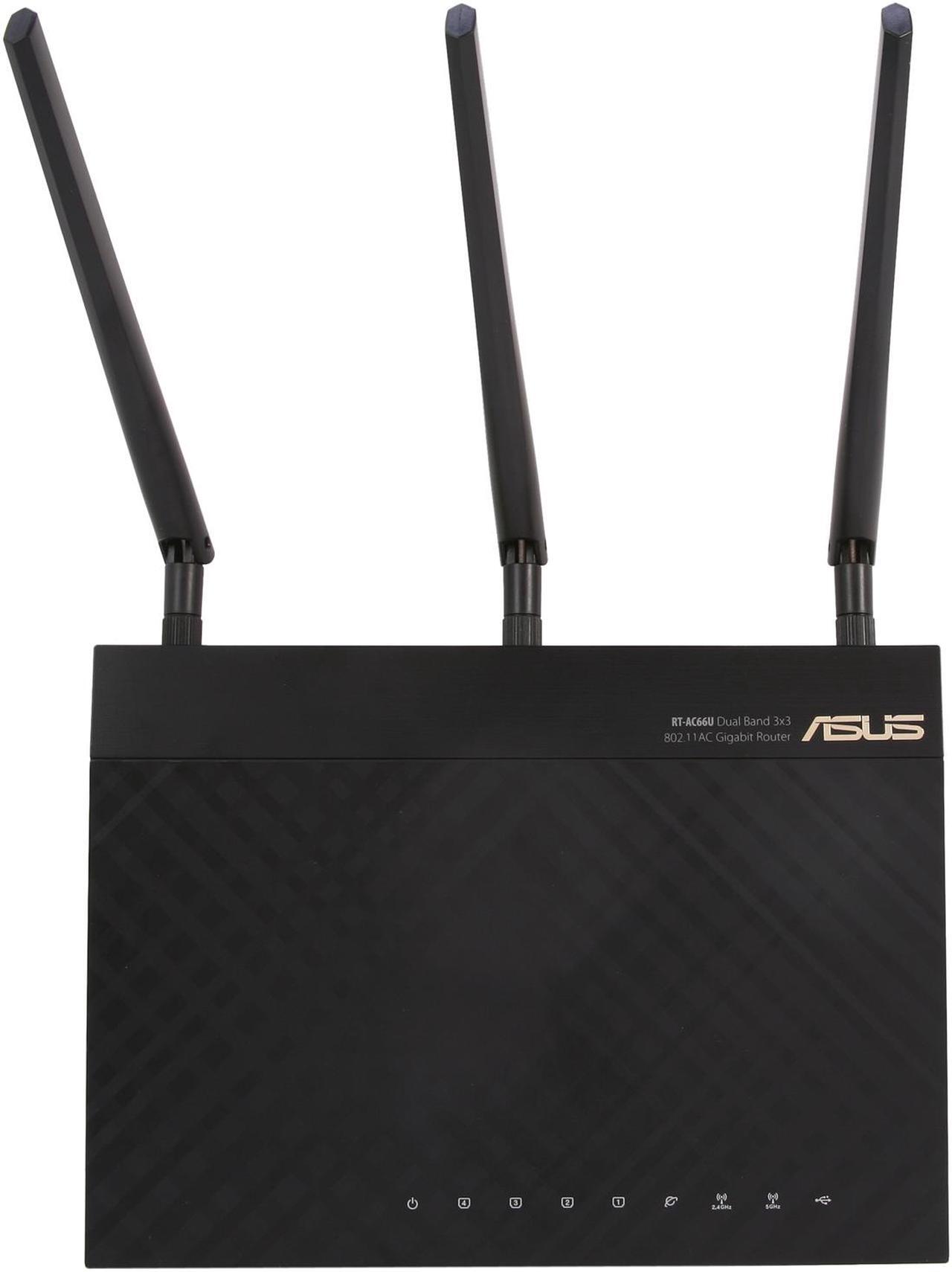 Alt view image 4 of 7 - ASUS RT-AC66U Dual-Band Wireless-AC1750 Gigabit Router IEEE 802.11ac, IEEE 802.11a/b/g/n, IEEE 802.3/3u/3ab