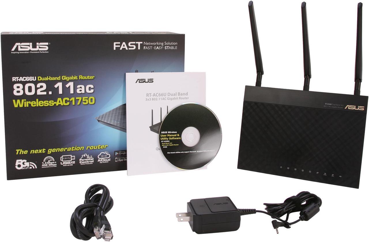 Alt view image 8 of 7 - ASUS RT-AC66U Dual-Band Wireless-AC1750 Gigabit Router IEEE 802.11ac, IEEE 802.11a/b/g/n, IEEE 802.3/3u/3ab