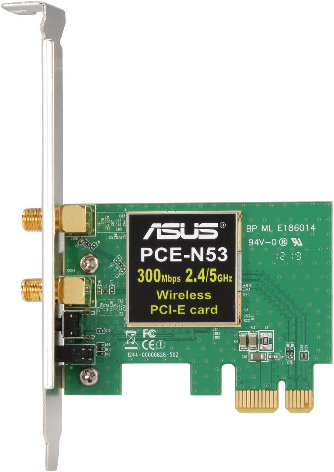Alt view image 3 of 5 - ASUS PCE-N53 Dual-Band Wireless-N600 Adapter IEEE 802.11a/b/g/n PCI Express Up to 300Mbps downlink+300Mbps uplink Wireless Data Rates (Asus Certified)