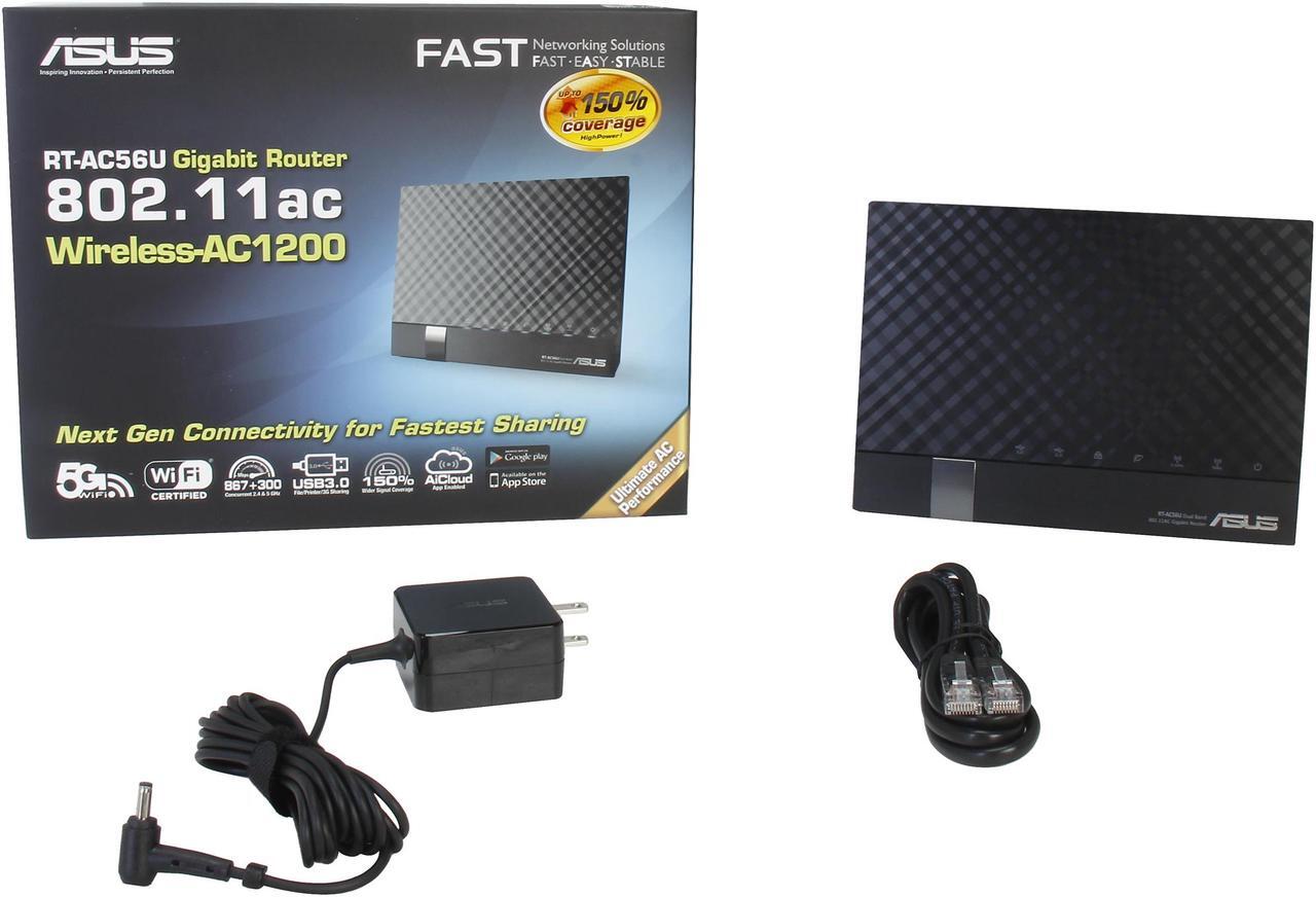Alt view image 7 of 6 - ASUS RT-AC56U AC1200 Dual Band WiFi Gigabit Router 802.11ac, 1167 Mbps WiFi Speed, 4x Gigabit LAN Ports, AiProtection Security, AiCloud File Sharing, AiRadar Beamforming
