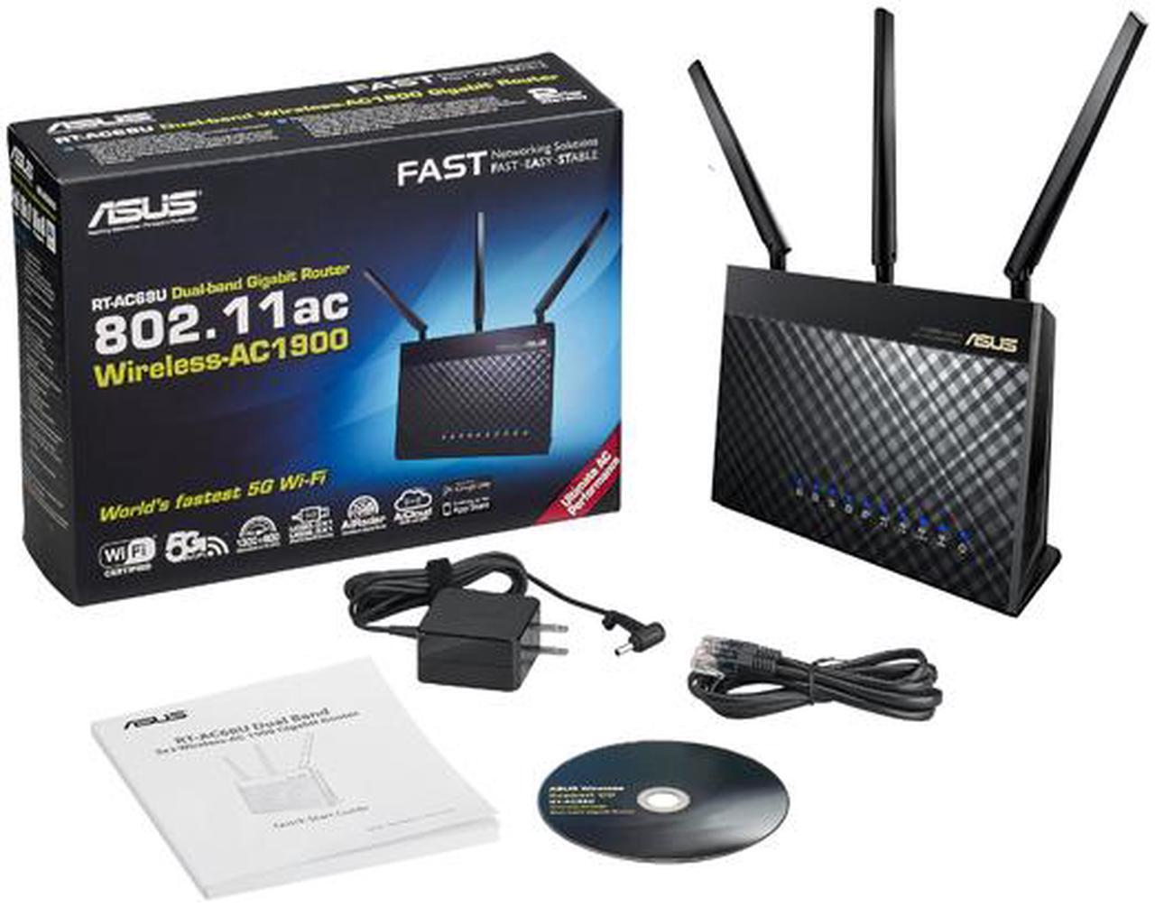 Alt view image 6 of 9 - ASUS AC1900 Wi-Fi Dual-band 3x3 Gigabit Wireless Router with AiProtection Network Security Powered by Trend Micro, AiMesh Whole Home Wi-Fi System Compatible (RT-AC68U)
