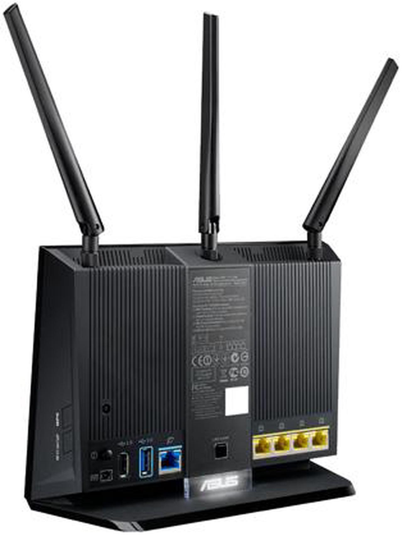 Alt view image 4 of 9 - ASUS AC1900 Wi-Fi Dual-band 3x3 Gigabit Wireless Router with AiProtection Network Security Powered by Trend Micro, AiMesh Whole Home Wi-Fi System Compatible (RT-AC68U)