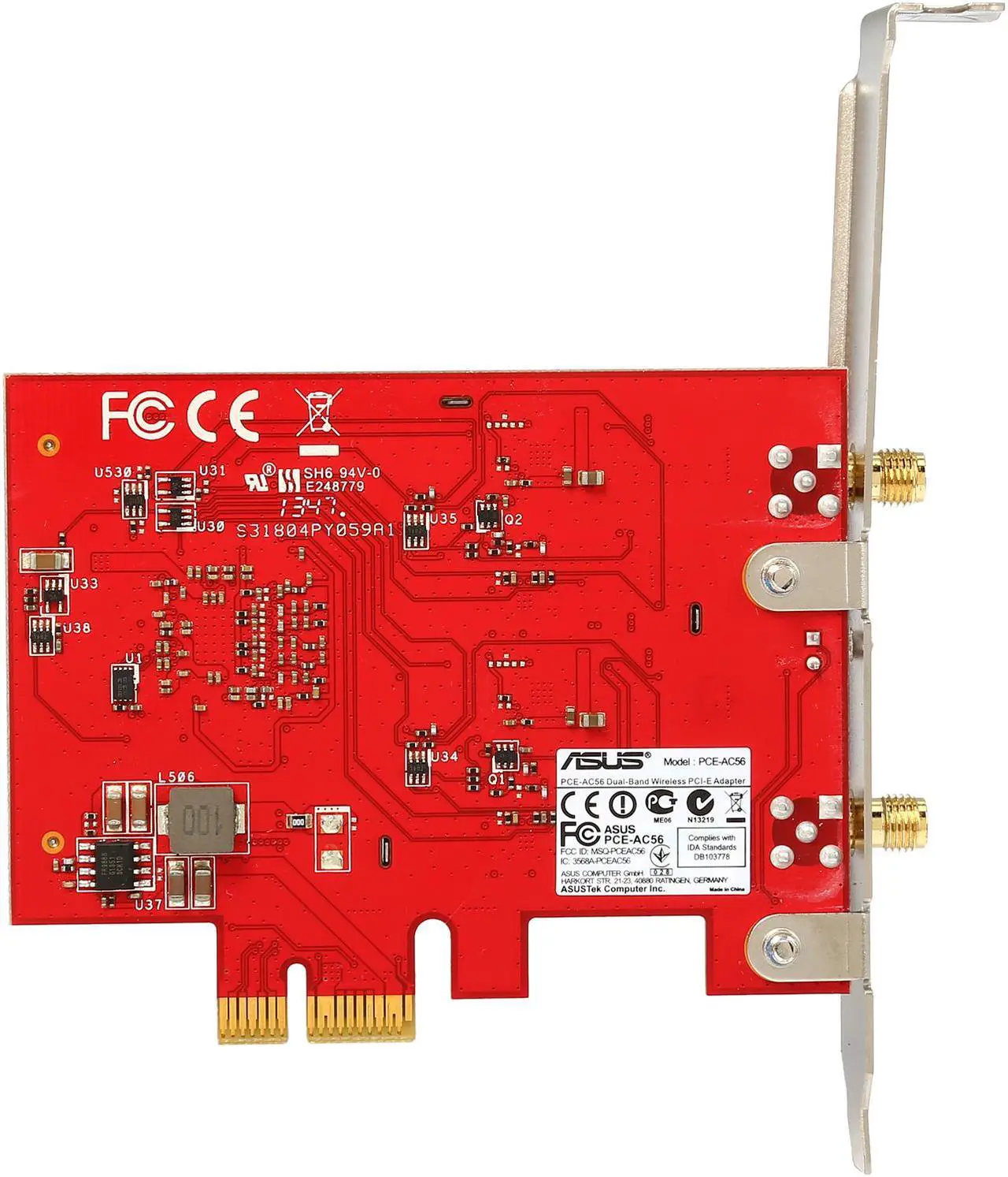 Alt view image 4 of 5 - Asus Certified PCE-AC56 802.11ac Dual-band Wireless-AC1300 PCI-E Adapter