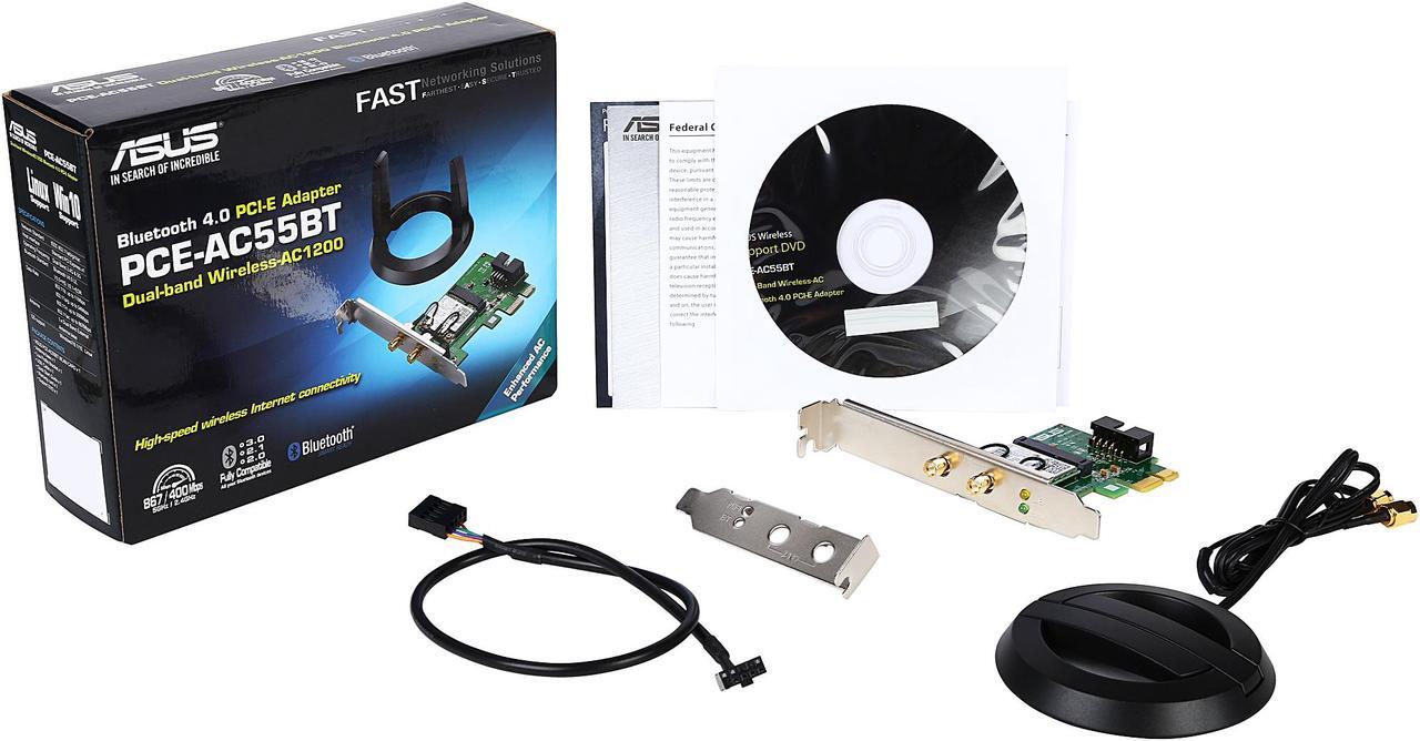 Alt view image 6 of 5 - ASUS PCE-AC55BT 802.11ac Wireless-AC1200 Bluetooth 4.0 PCIe / mPCIe adapter