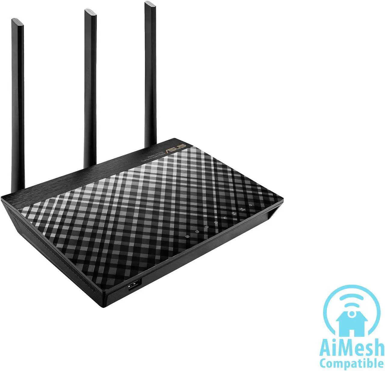 Alt view image 2 of 6 - ASUS RT-AC66U B1 AC1750 Dual-Band Wi-Fi Router, AiProtection Lifetime Security by Trend Micro, AiMesh Compatible for Mesh Wi-Fi System