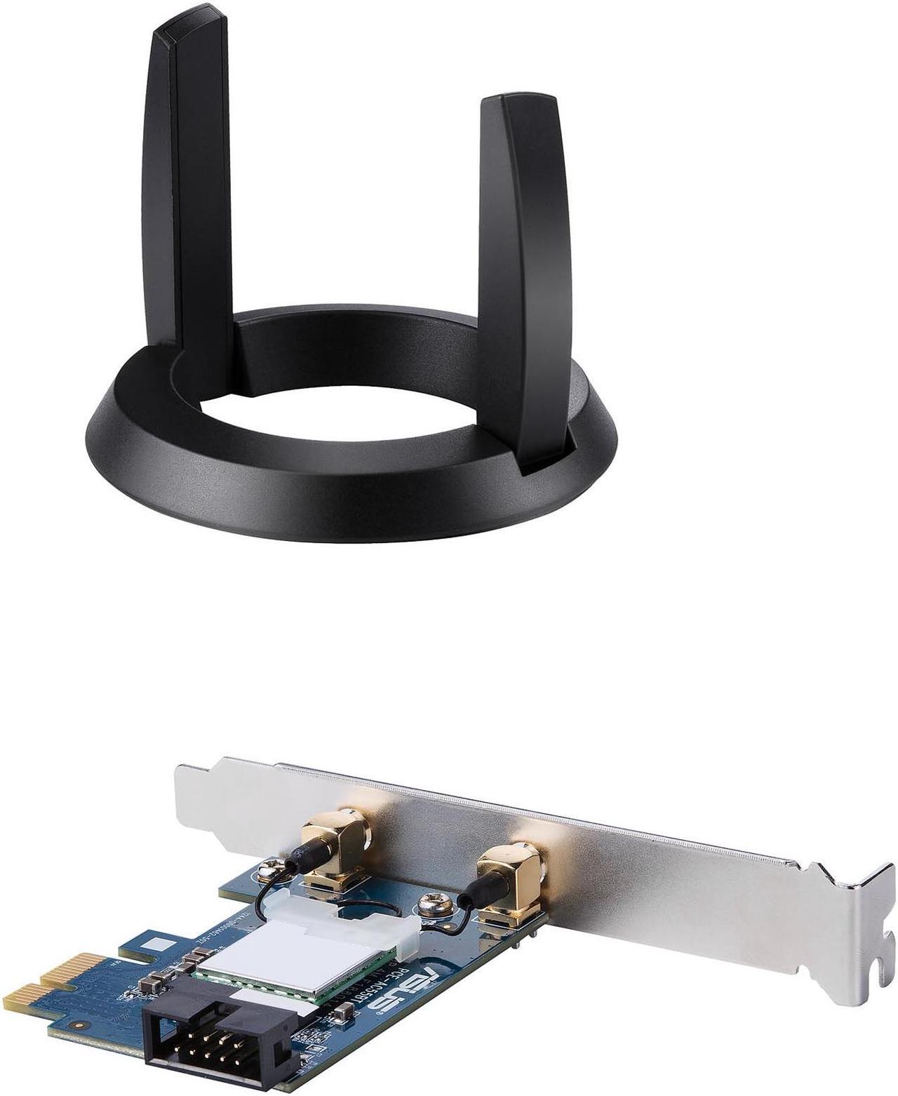 Alt view image 2 of 4 - ASUS Dual Band 802.11AC Wireless-AC2100 PCI-E Bluetooth 5 Gigabit Wi-Fi Adapter, 160MHz Support