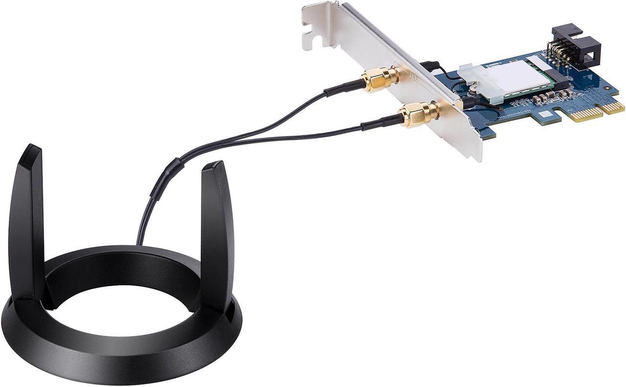 Alt view image 3 of 4 - ASUS Dual Band 802.11AC Wireless-AC2100 PCI-E Bluetooth 5 Gigabit Wi-Fi Adapter, 160MHz Support