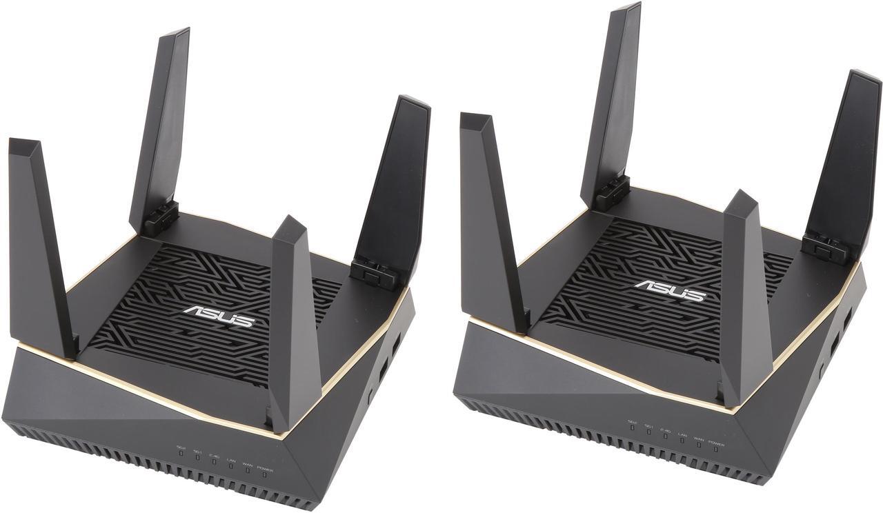 Alt view image 11 of 14 - ASUS RT-AX92U (2 Pack) AX6100 Tri-Band Wi-Fi 6 Gaming Mesh Router with 802.11Ax, Lifetime AiProtection Security by Trend Micro, AiMesh Compatible, Adaptive QoS & Parental Control