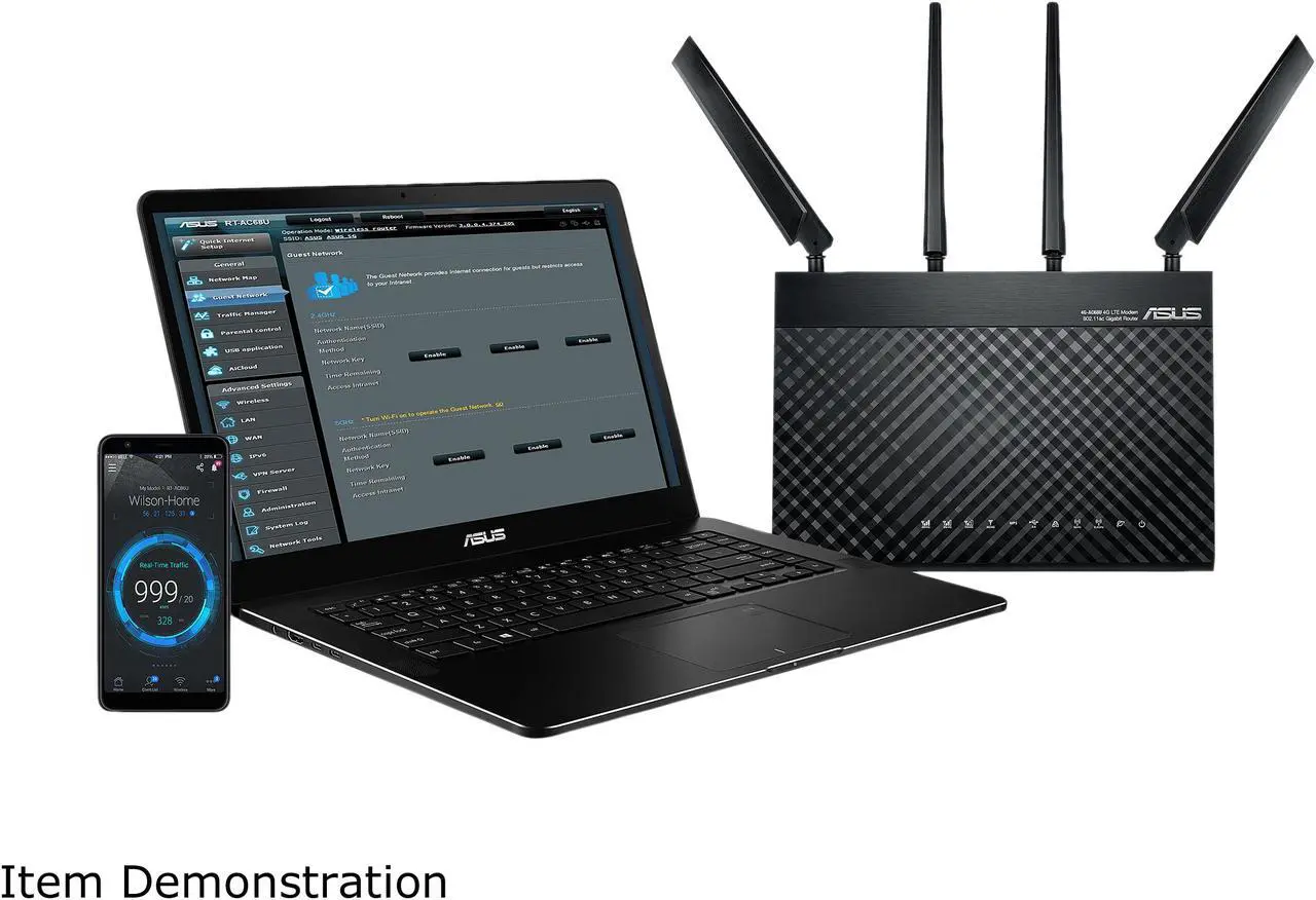 Alt view image 5 of 6 - ASUS AiMesh AC1900 Whole Home Wi-Fi System, Dual-band 3x3 with USB 3.0 and AiProtection Powered by Trend Micro (RT-AC68U 2 Pack Retail)