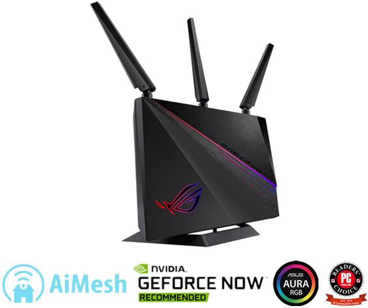 Alt view image 3 of 8 - ASUS ROG (GT-AC2900) Dual-Band Wireless Gigabit Wi-Fi Gaming Router - GeForce NOW Optimization with Triple-Level Game Acceleration, 4 x LAN, 1 x USB 3.0, 1 x USB 2.0 Compatible with AiMesh