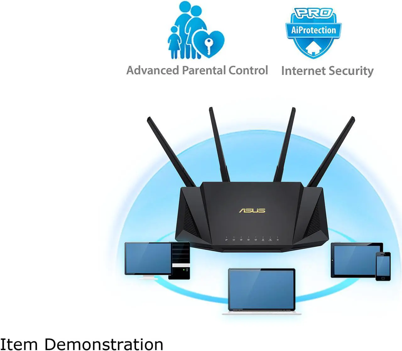 Alt view image 6 of 7 - ASUS RT-AX56U AX1800 WiFi 6 Dual-Band WiFi Router, Lifetime Internet Security with AiProtection, Whole-home WiFi with AiMesh, MU-MIMO, OFDMA, VPN Setting