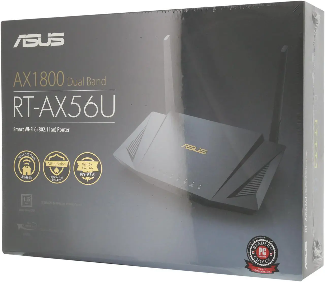 Alt view image 7 of 7 - ASUS RT-AX56U AX1800 WiFi 6 Dual-Band WiFi Router, Lifetime Internet Security with AiProtection, Whole-home WiFi with AiMesh, MU-MIMO, OFDMA, VPN Setting