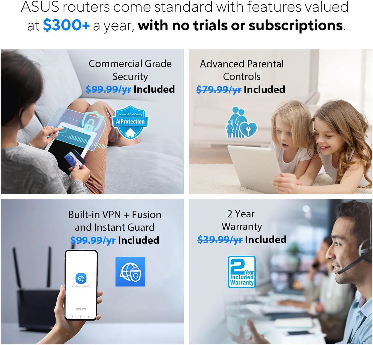 Alt view image 5 of 5 - ASUS ZenWiFi AX6600 Tri-Band Mesh WiFi 6 System - Whole Home Coverage up to 5500 sq.ft & 6+ rooms, AiMesh, Included Lifetime Internet Security, Easy Setup, 3 SSID, Parental Control, White (XT8 2PK)