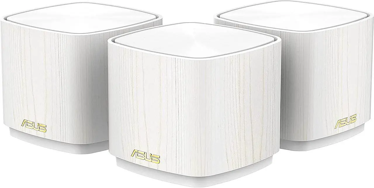 Main image of ASUS ZenWiFi AX Mini Whole Home Dual Band Mesh WiFi 6 System (XD4) - 3 Pack Special Wood Pattern, Coverage up to 4800 sq.ft & 25+ Devices, 1800Mbps, AiMesh, Parental Controls, Easy Setup