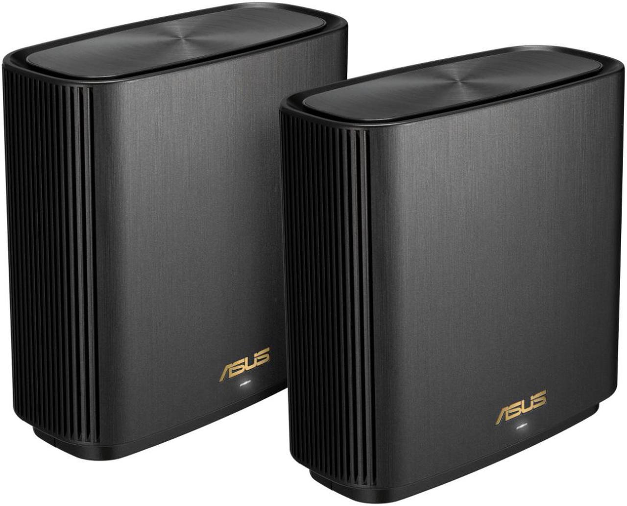 ASUS ZenWiFi XT9 AX7800 Tri-Band WiFi6 Mesh WiFiSystem (2Pack), 802.11ax, up to 5700 sq ft & 6+ Rooms, AiMesh, Lifetime Free Internet Security, Parental Controls, 2.5G WAN Port, UNII 4, Charcoal