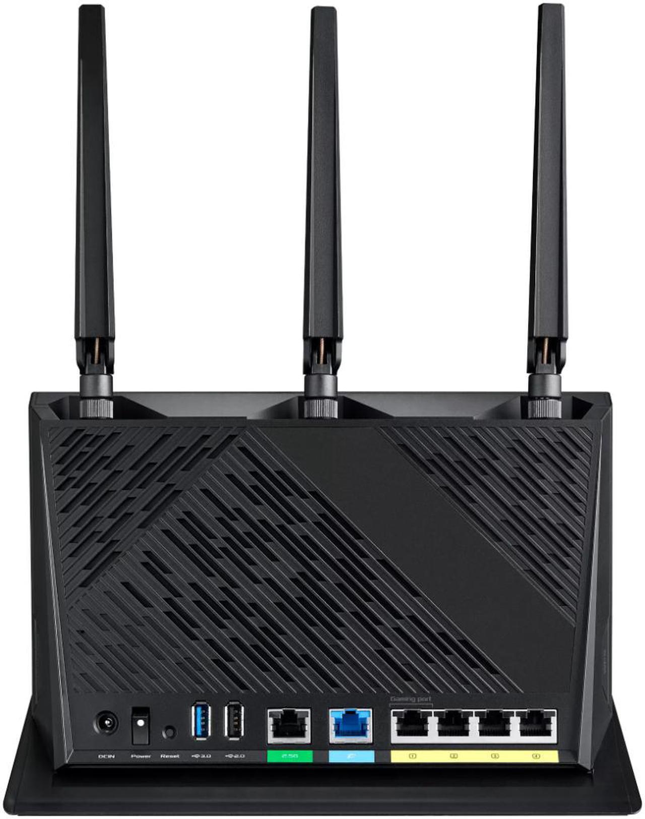 Alt view image 3 of 7 - ASUS RT-AX86U Pro (AX5700) Dual Band WiFi 6 Extendable Gaming Router, 2.5G Port, Gaming Port, Mobile Game Mode, Port Forwarding, Subscription-Free Network Security, VPN, AiMesh Compatible
