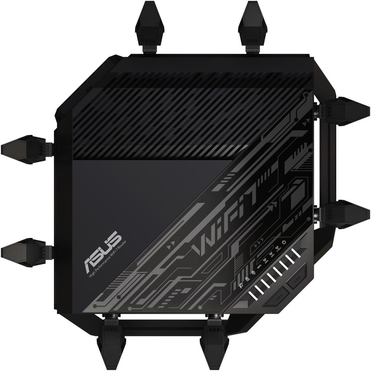 Alt view image 5 of 9 - ASUS RT-BE96U BE19000 802.11BE Tri-Band Performance WiFi 7 Extendable Router with 6GHz support, Dual 10G Port, 320Mhz, lifetime internet security , *MLO, AiMesh Support