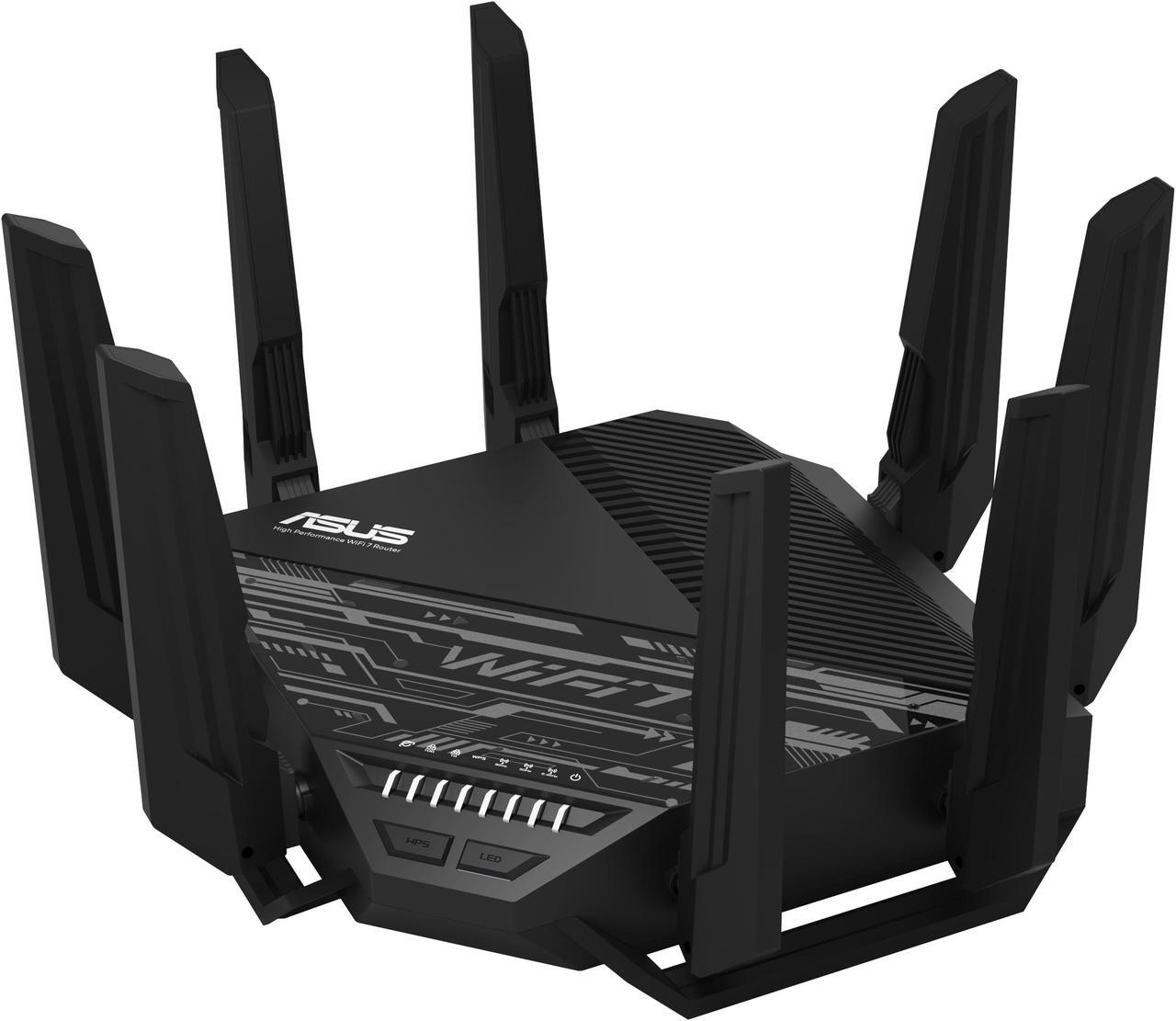 Alt view image 3 of 9 - ASUS RT-BE96U BE19000 802.11BE Tri-Band Performance WiFi 7 Extendable Router with 6GHz support, Dual 10G Port, 320Mhz, lifetime internet security , *MLO, AiMesh Support