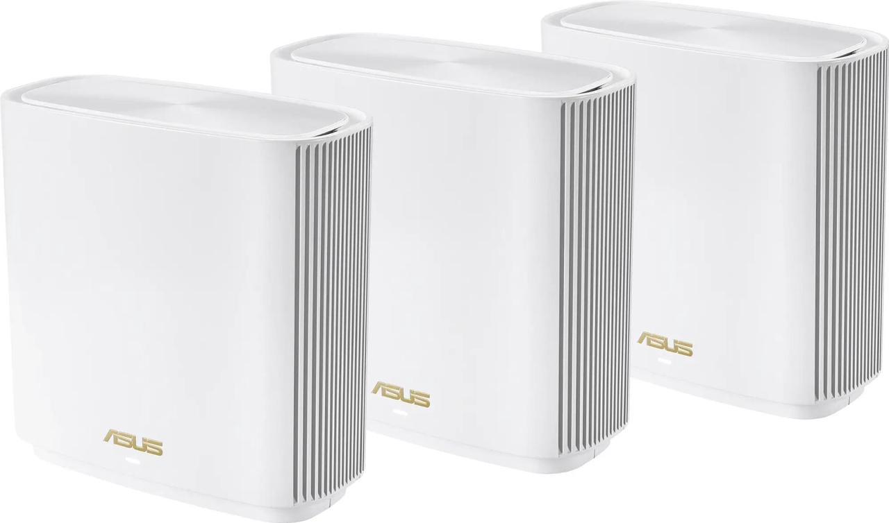 ASUS ZenWiFi Whole-Home Tri-band Mesh WiFi 6E System (ET8 3PK), Coverage up to 7,500 sq.ft, 6600Mbps, new 6GHz band, AiMesh, Lifetime Free Internet Security, Parental Control, Easy Setup, Instant Guard