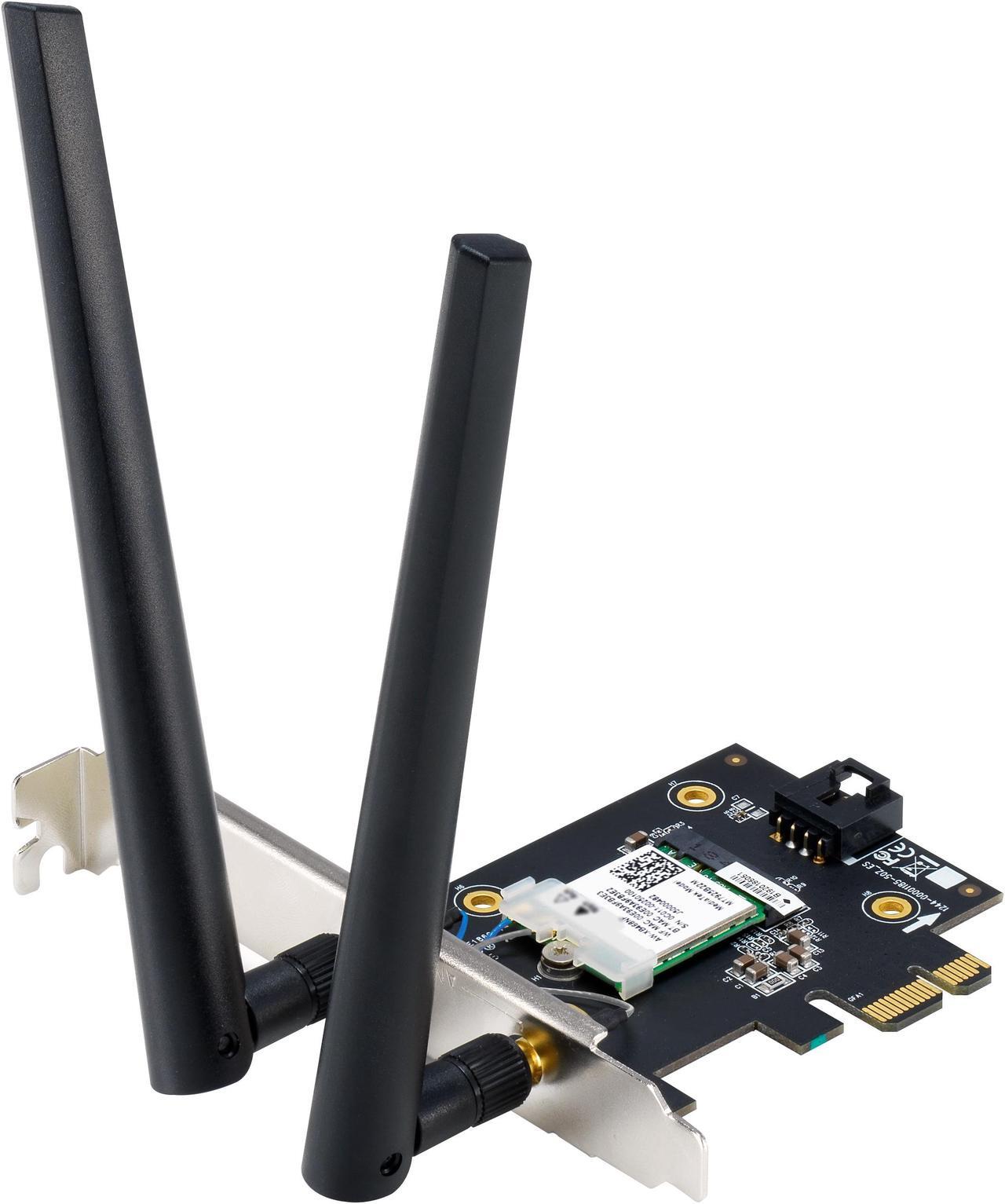 Alt view image 3 of 7 - ASUS BE6500 Tri Band PCI-E WiFi 7 (802.11be). Bluetooth 5.4, WPA3 Network Security, OFDMA and MU-MIMO, Multi-Link Operation