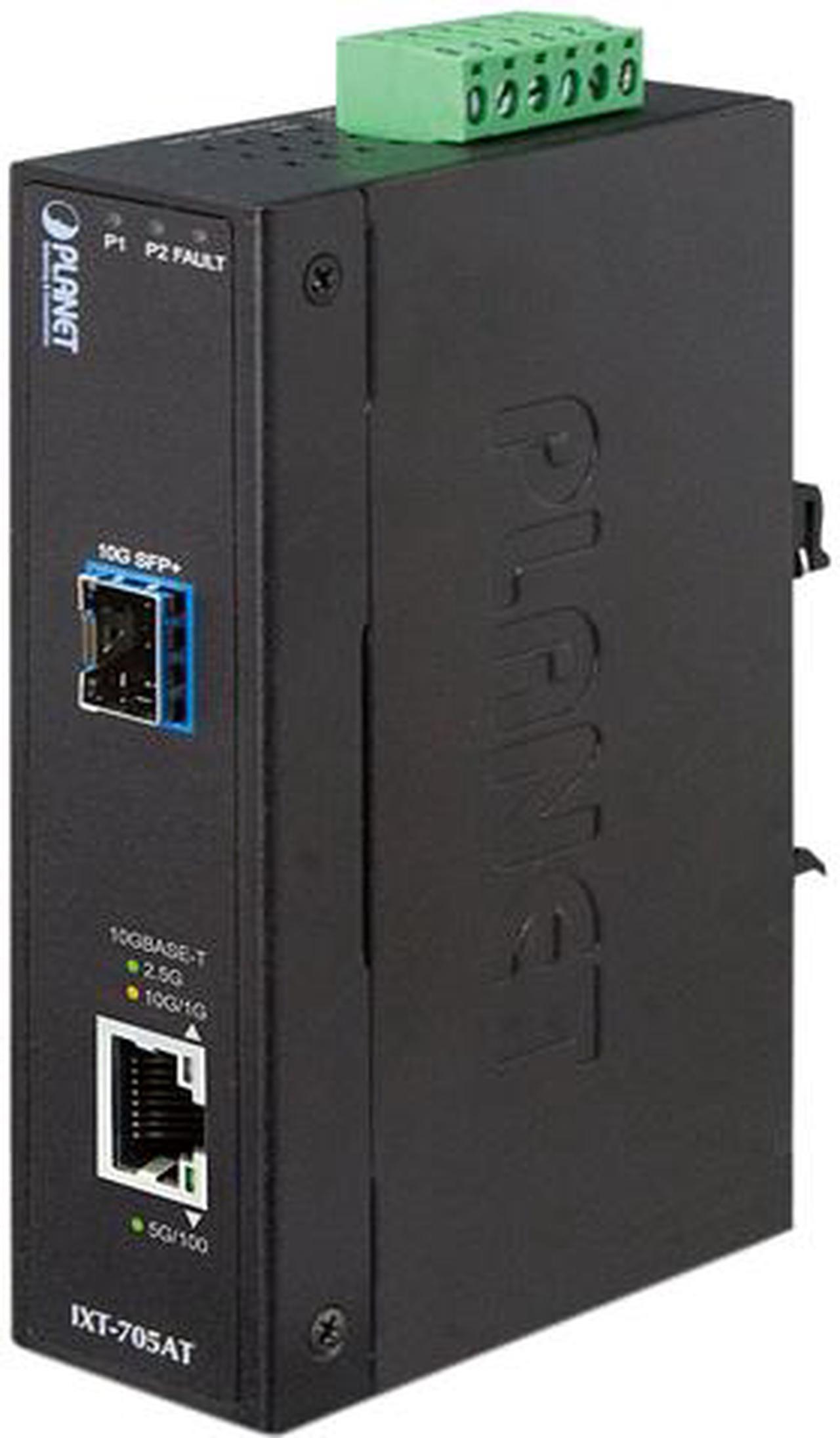 Main image of PLANET IXT-705AT Industrial 10G / 5G / 2.5G / 1G / 100M Copper to 10GBASE-X SFP+ Media Converter