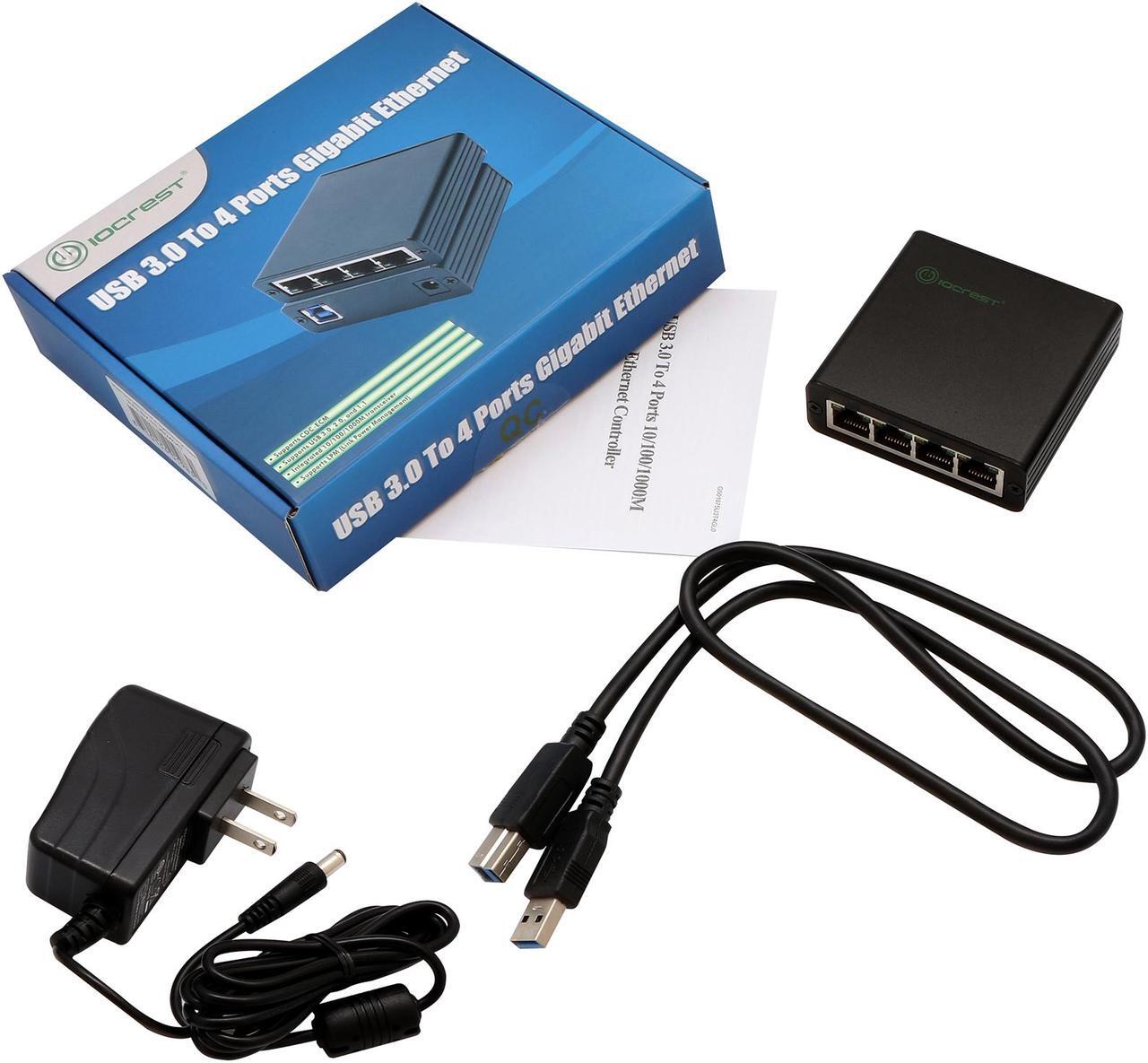 Alt view image 5 of 5 - SYBA SY-HUB24047 4 Port Gigabit Ethernet Network Adapter Through a Single USB 3.0 Port