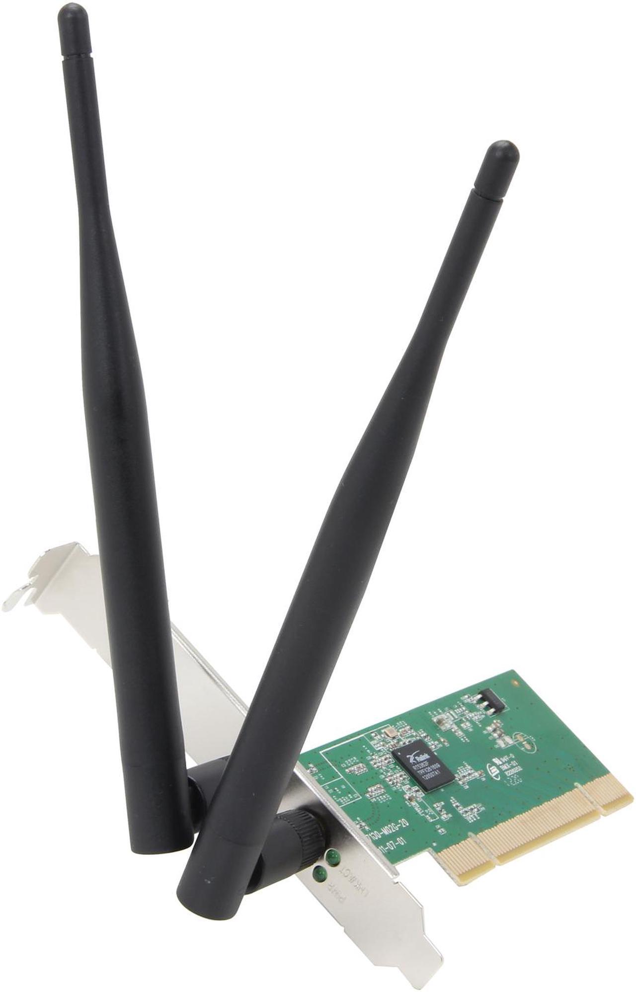 NETIS WF-2118 300Mbps Wireless N PCI Adapter with 5 dBi High Gain Antennas and Low Profile Bracket