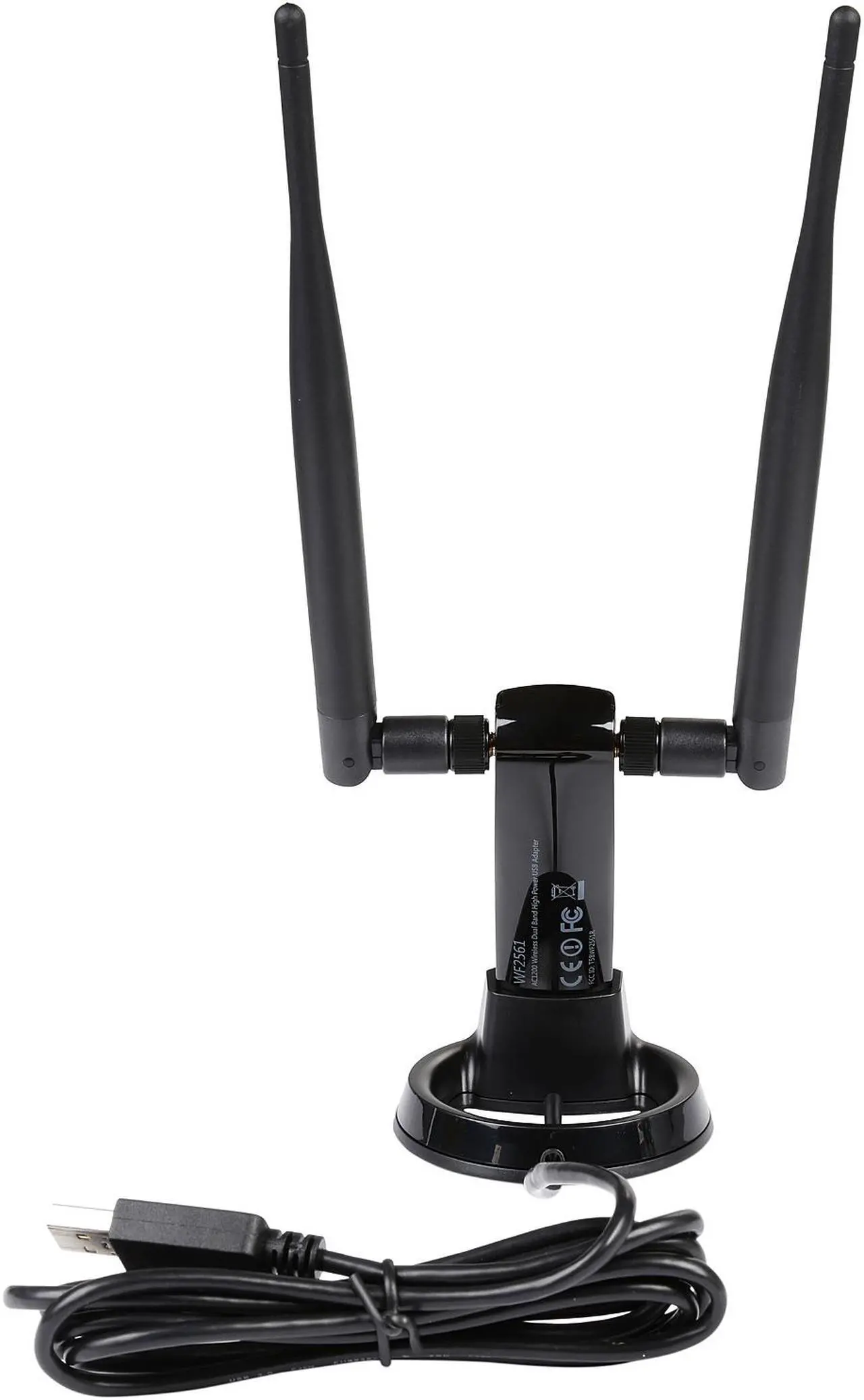 Alt view image 5 of 6 - NETIS WF2561 AC1200 Wireless Dual Band High Power USB Adapter IEEE 802.11b/g/n 2.4GHz
IEEE 802.11a/n/ac 5GHz Up to 300Mbps 2.4GHz
Or up to 900Mbps 5GHz Wireless Data Rates