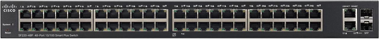 SF220-48P 48-Port 10/100 PoE Smart Plus Switch