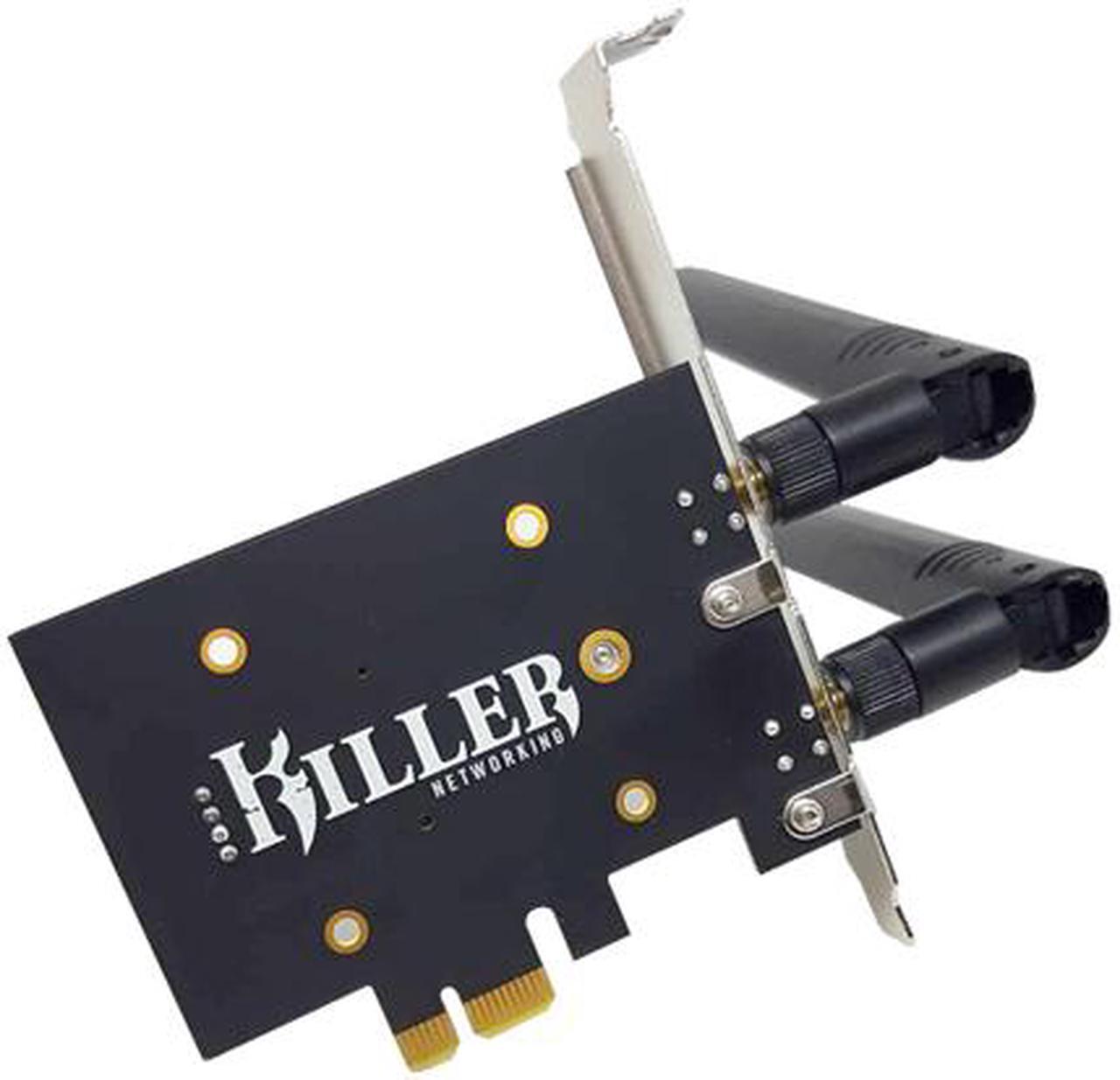 Alt view image 3 of 6 - Intel Rivet Networks Killer AX1650 PCI Express Card - Up to 2.4 Gbps of Wireless Throughput