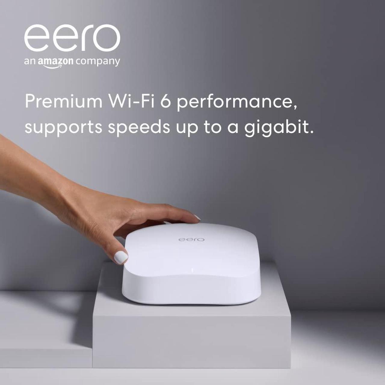 Alt view image 5 of 10 - Amazon eero Pro 6 Tri-Band Mesh Wi-Fi 6 Router with Built-in Zigbee Smart Home Hub