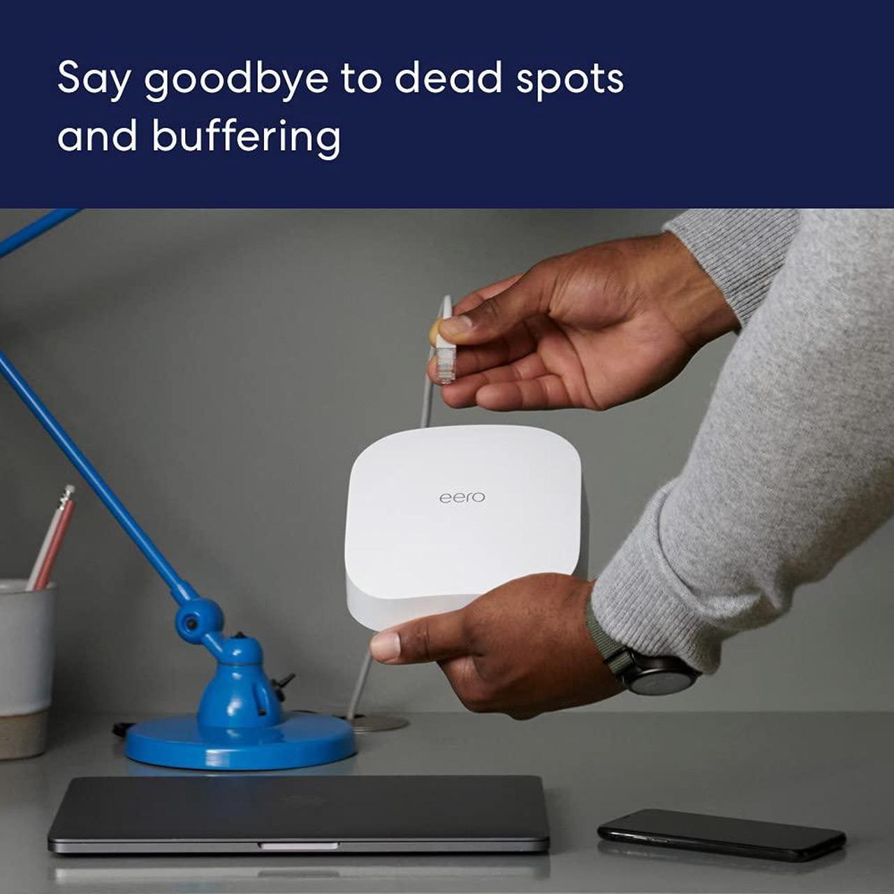 Alt view image 7 of 10 - Amazon eero Pro 6 Tri-Band Mesh Wi-Fi 6 Router with Built-in Zigbee Smart Home Hub