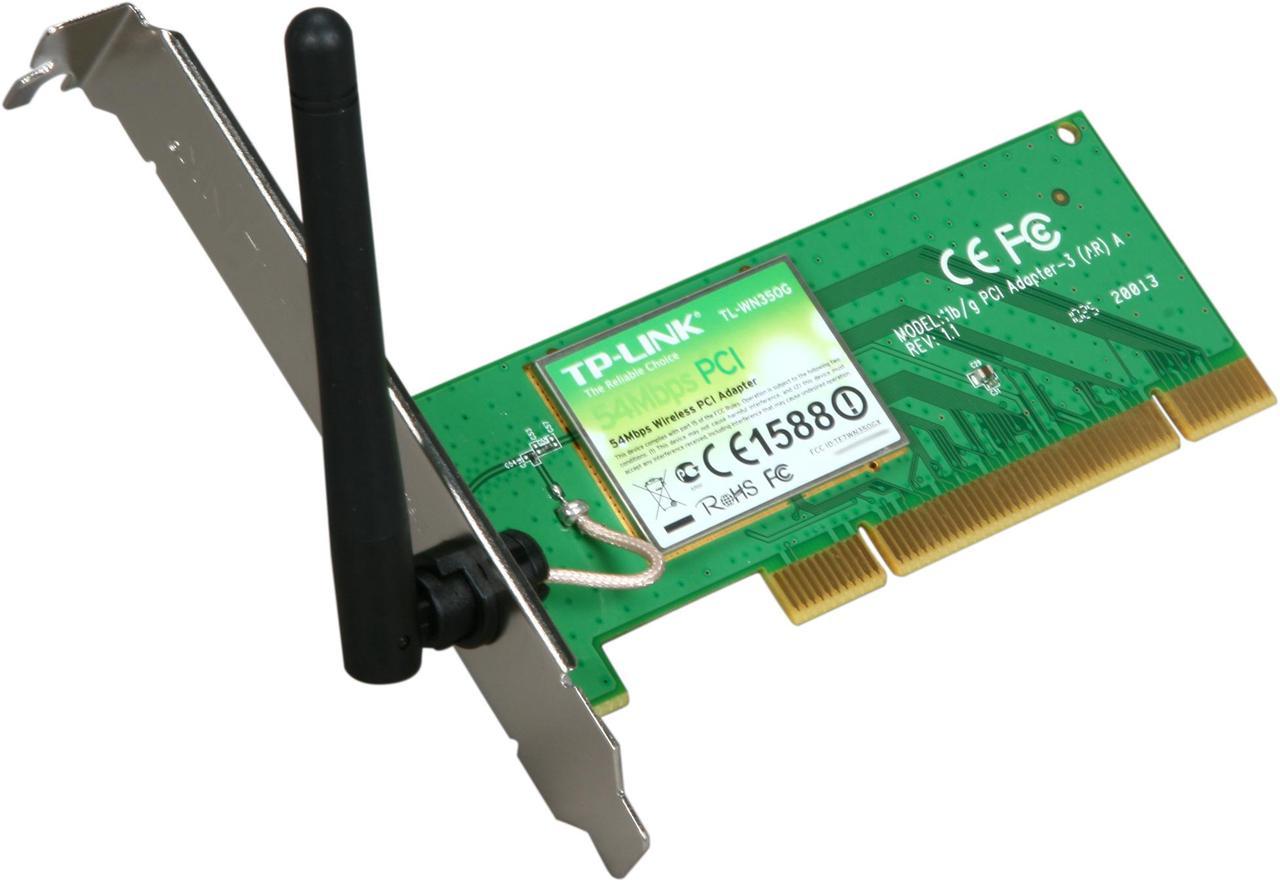 TP-Link TL-WN350G Wireless Adapter IEEE 802.11b/g 32bit PCI Up to 54Mbps Wireless Data Rates