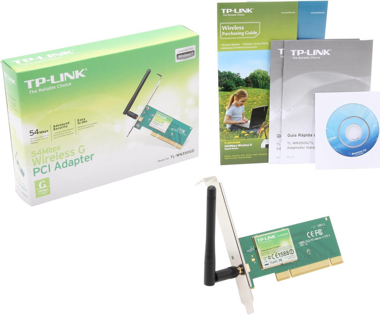 Alt view image 5 of 5 - TP-Link TL-WN350GD Wireless Adapter IEEE 802.11b/g 32bit PCI Up to 54Mbps Wireless Data Rates